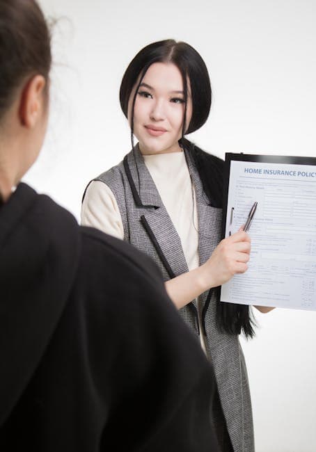 Florida insurance professional reviewing licensing materials in a bright, modern office.
